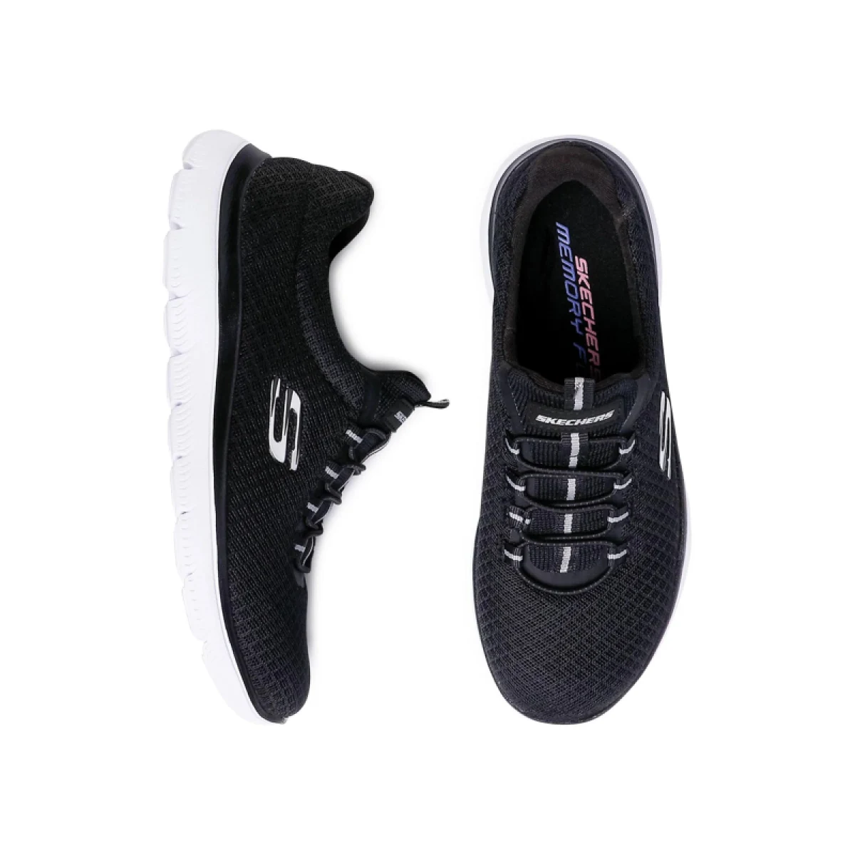 Dámska rekreačná obuv SKECHERS Summits Slip-Ins W black white · záber 3