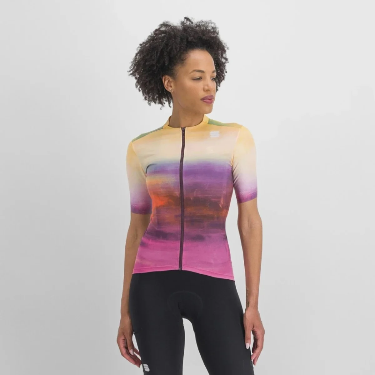 Dámsky cyklistický dres s krátkym rukávom SPORTFUL Flow supergiara w jersey, carmine rose yellow · záber 2