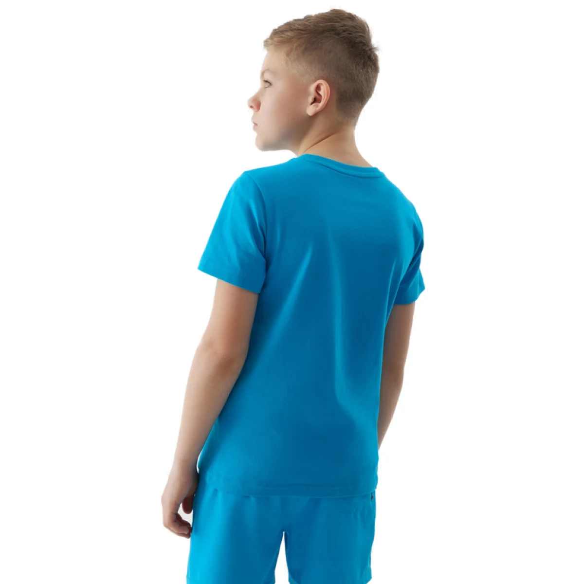 Chlapčenské tričko s krátkym rukávom 4F JUNIOR TSHIRT-4FJWSS24TTSHM1137-33S-BLUE · záber 4