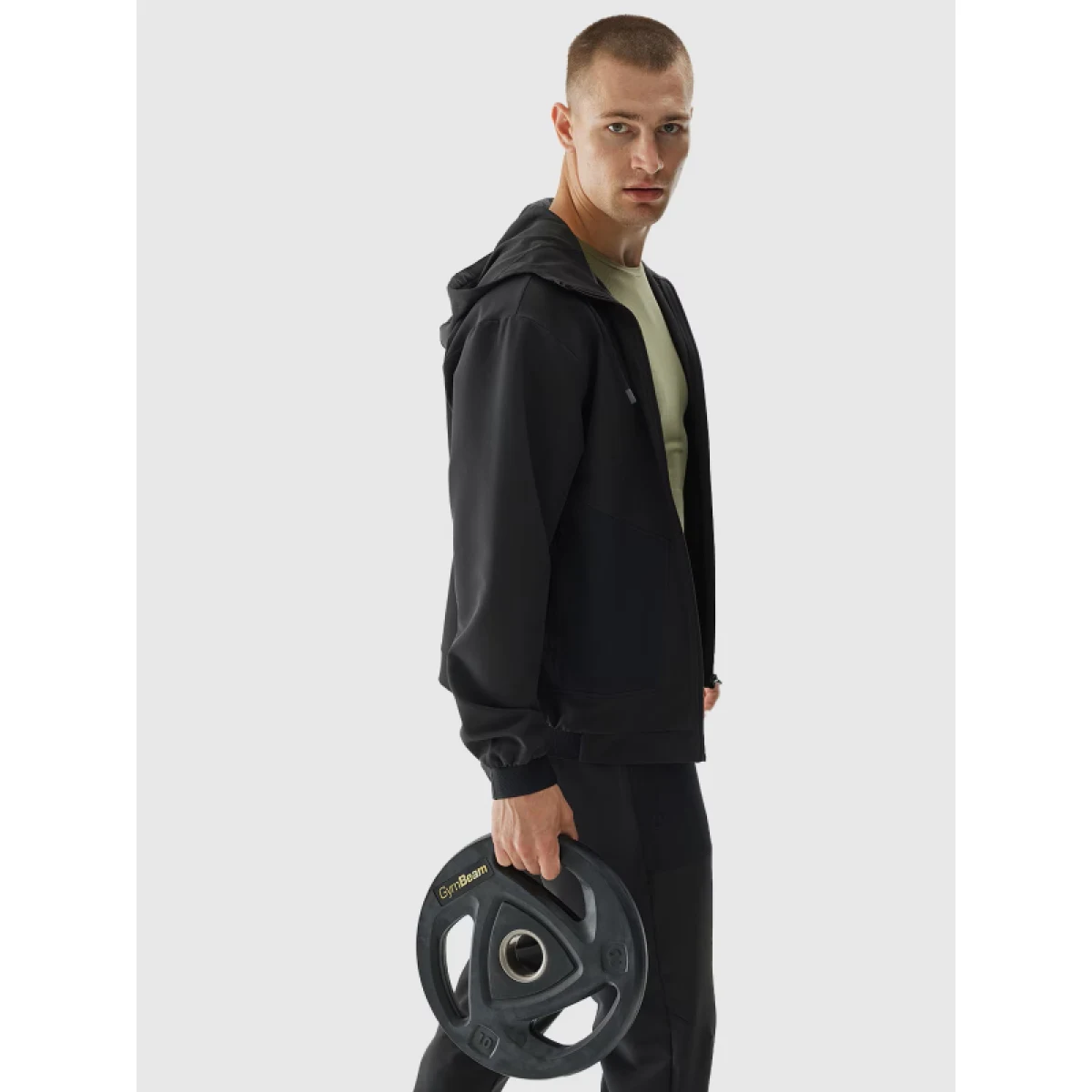 Pánska tréningová bunda 4F SWEATSHIRT FNK-WAW24TFSWM394-22S-ANTHRACITE · záber 3