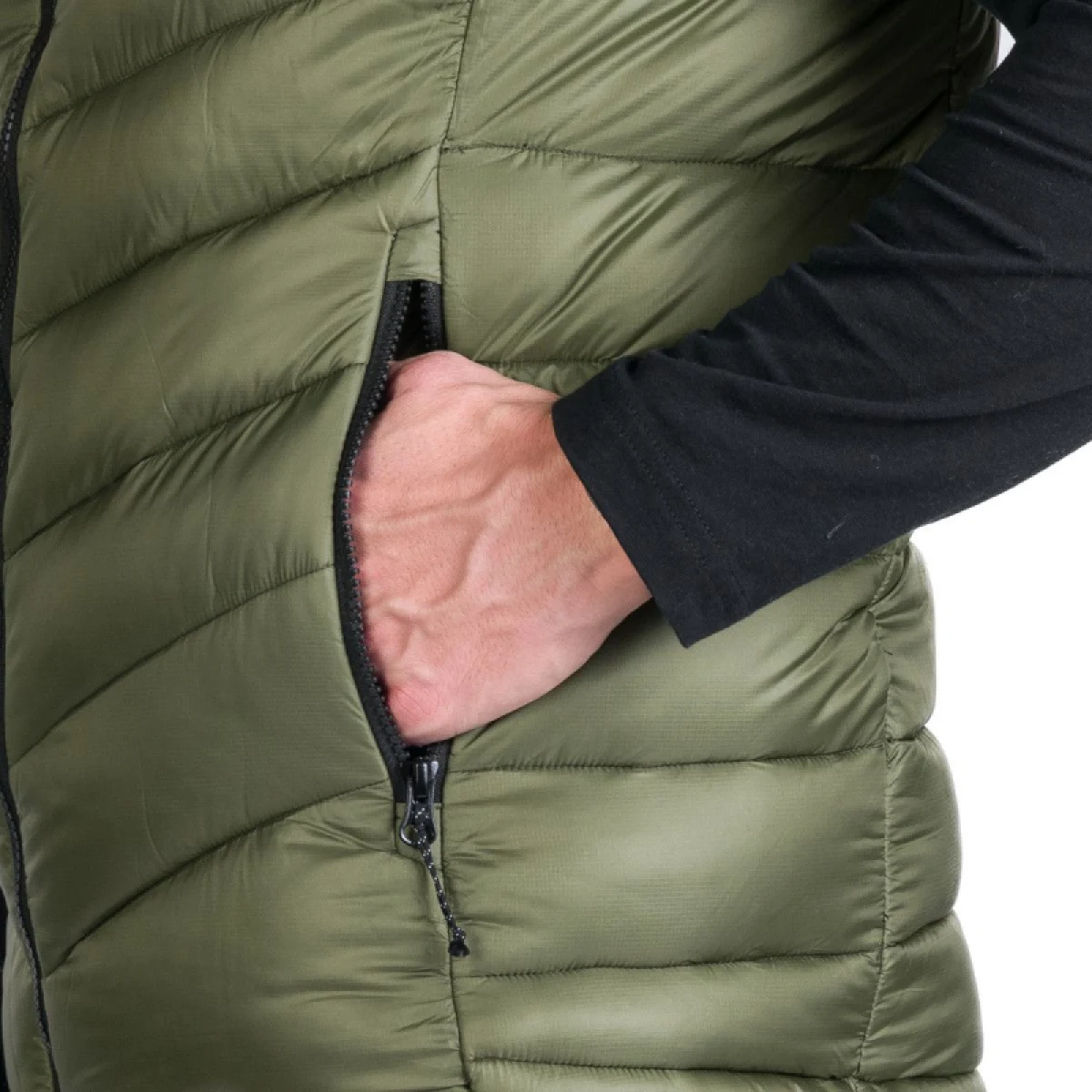 Pánska turistická vesta NORTHFINDER FILIPPO-550blackdarkgreen · záber 5
