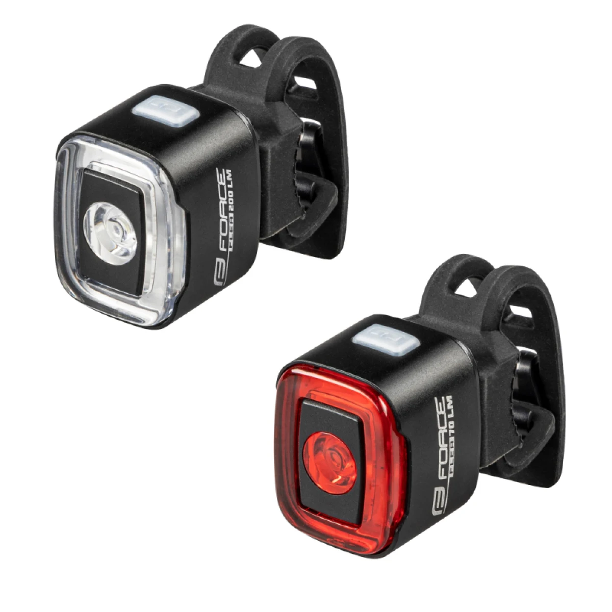 Svetlo na bicykel FORCE FLEA 200 LM, USB front - rear · záber 2