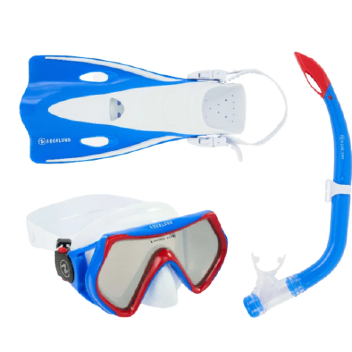 Potápačský šnorchlovací set AQUALUNG SET HERO Junior-WHITE BLUE · záber 1