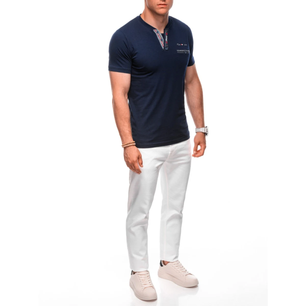 Pánske tričko s krátkym rukávom s v-výstrihom OMBRE T-shirt S1991 navy · záber 3