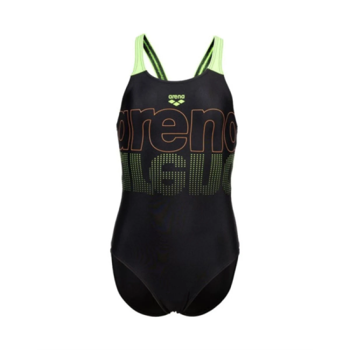 Dievčenské plavecké jednodielne plavky ARENA SWIMSUIT V BACK GRAPHIC Black · záber 4