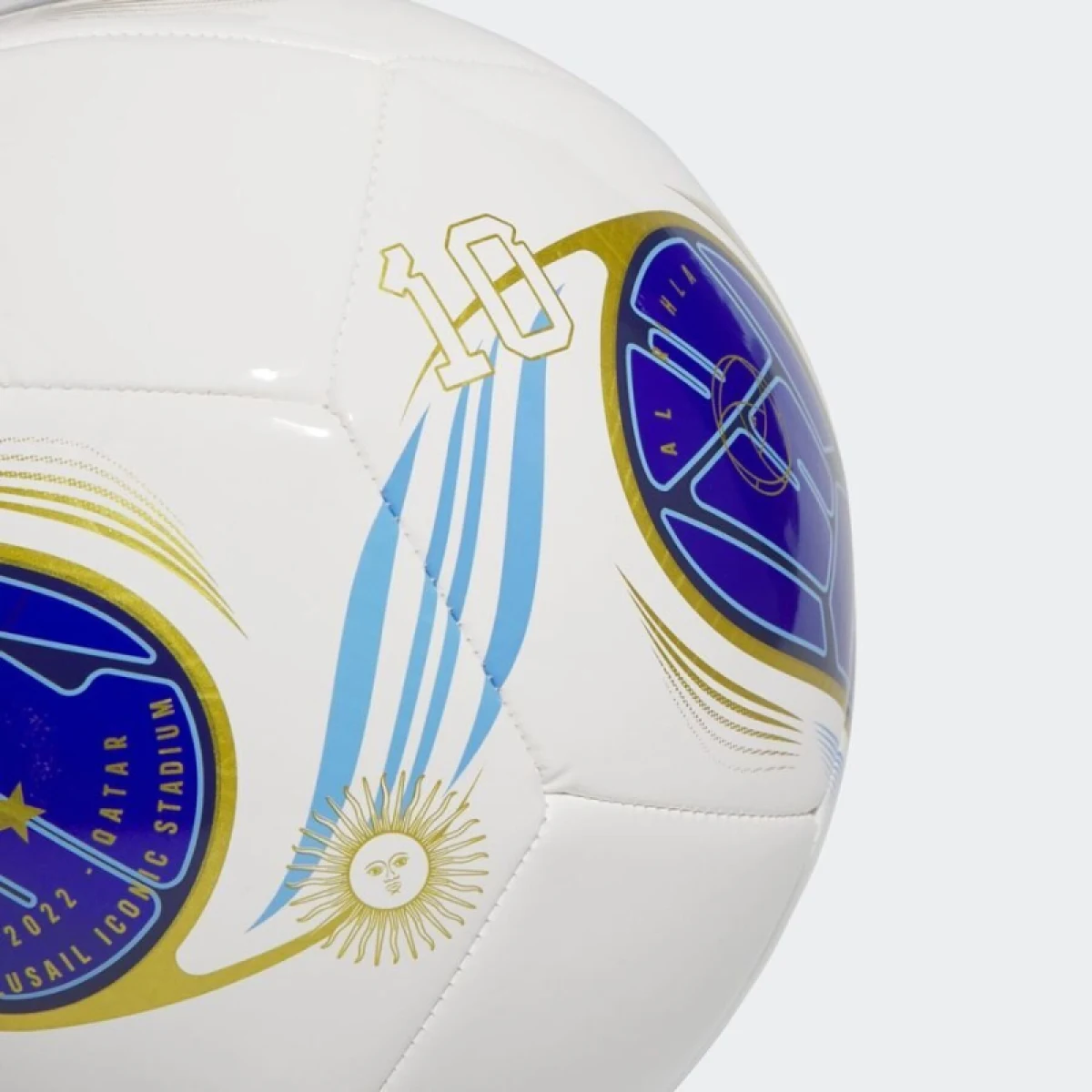 Futbalová lopta ADIDAS MESSI CLUB WHITE MYSINK LUCBLU · záber 4