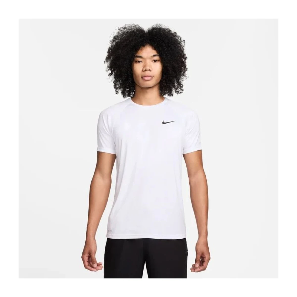 Pánske tréningové tričko s krátkym rukávom NIKE SWIM ESSENTIAL WHITE-WHITE · záber 2