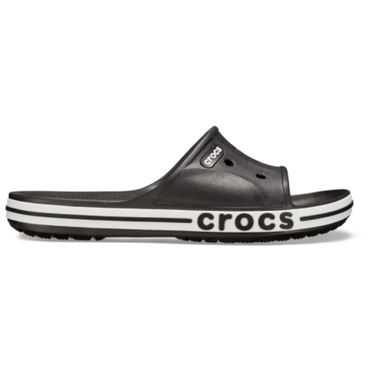 Šlapky (plážová obuv) CROCS Bayaband Slide U black white · záber 1