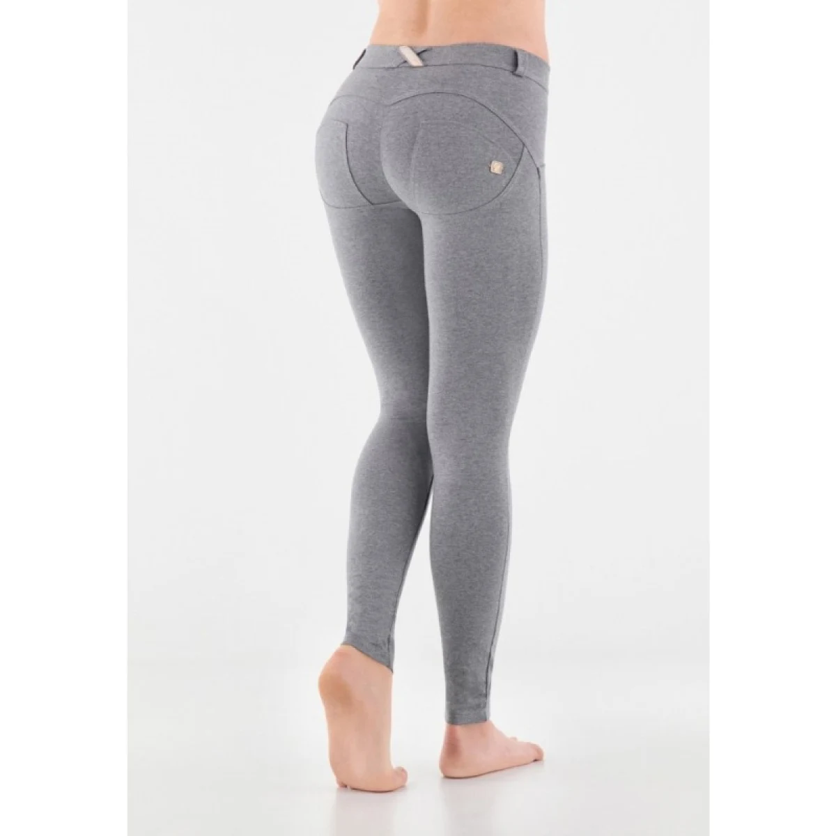 Dámske jeggings nohavice FREDDY WR.UP® skinny push up organic cotton trousers with regular waist-Grey · záber 3