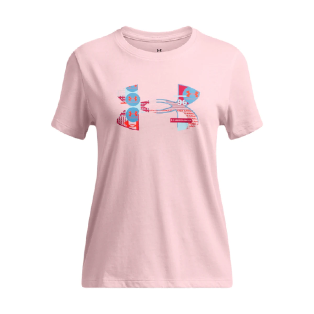 Dievčenské tričko s krátkym rukávom UNDER ARMOUR UA Big Logo UA Fill SS-PNK · záber 1
