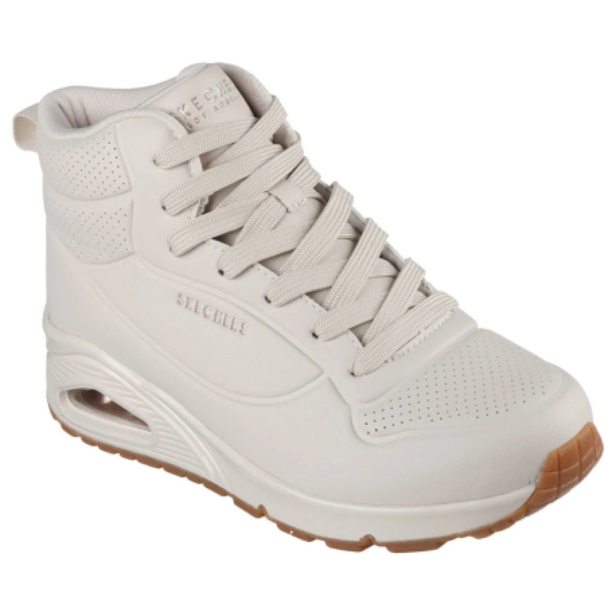 Dámska rekreačná obuv SKECHERS Uno Lace Up High off white · záber 1