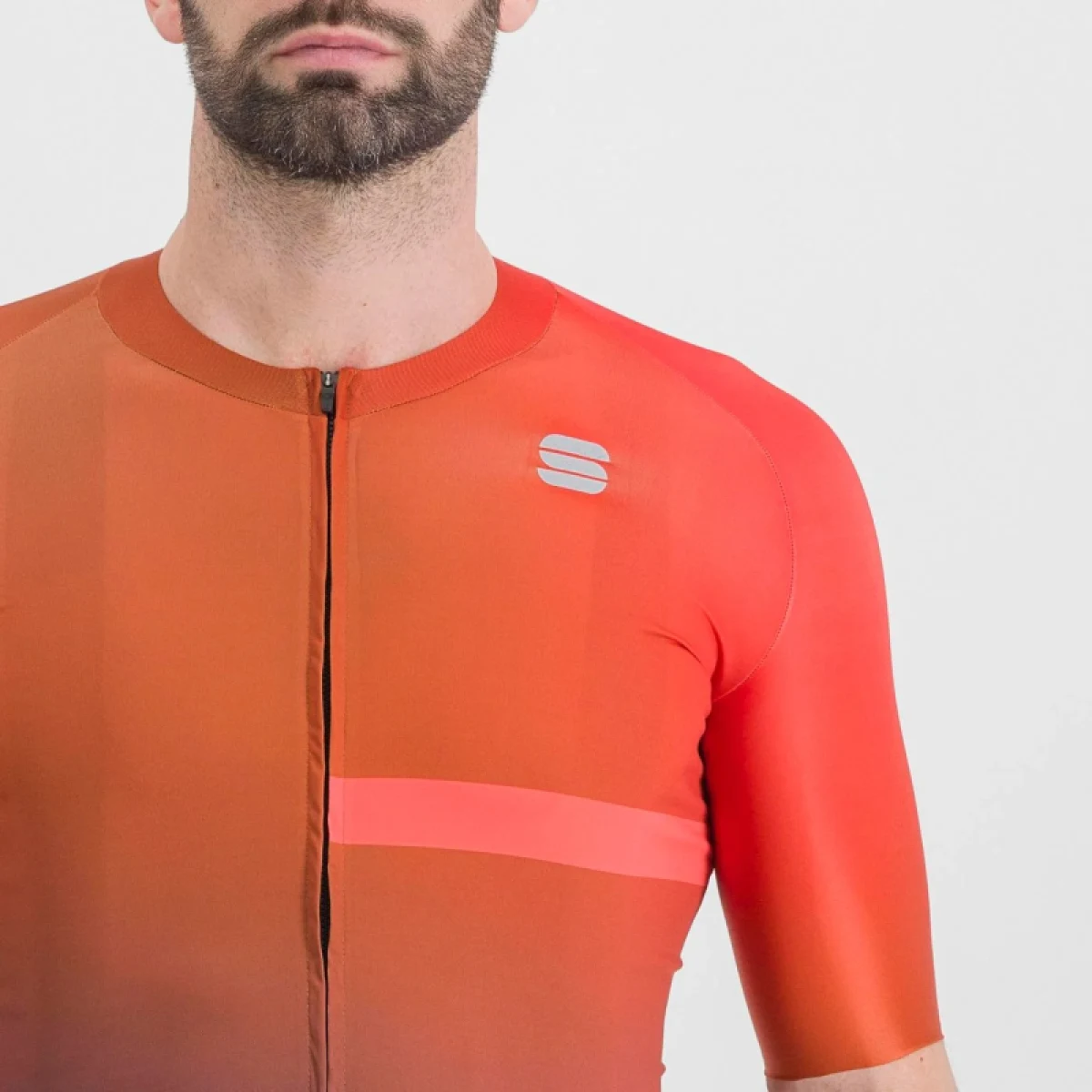Pánsky cyklistický dres s krátkym rukávom SPORTFUL Bomber jersey, cayenna red pompelmo · záber 5