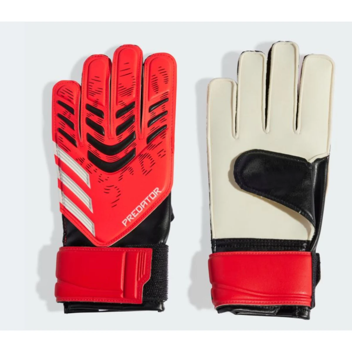 Futbalové brankárske rukavice ADIDAS PRED GL TRN J BLACK LUCRED WHITE · záber 2
