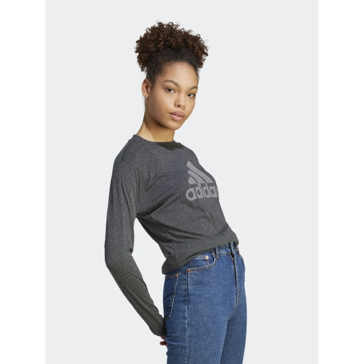 Dámske tričko s dlhým rukávom ADIDAS W WINRS 3.0 LS-IM2433-black melange grey three · záber 3