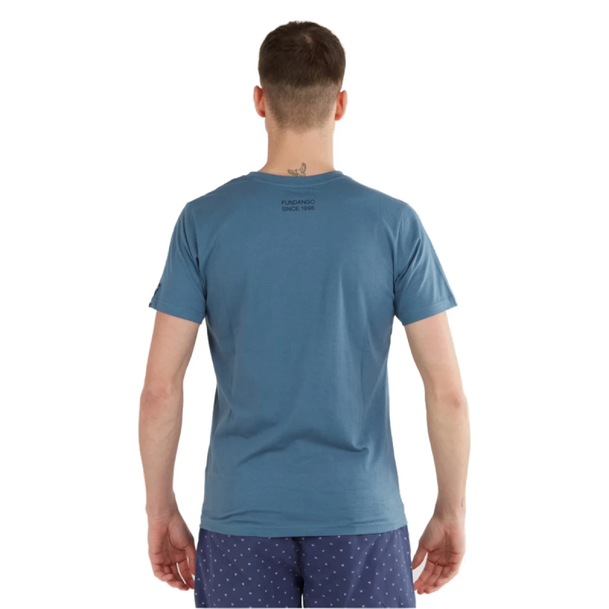 Pánske tričko s krátkym rukávom FUNDANGO Jaggy Pocket T-shirt-460-turkis · záber 2