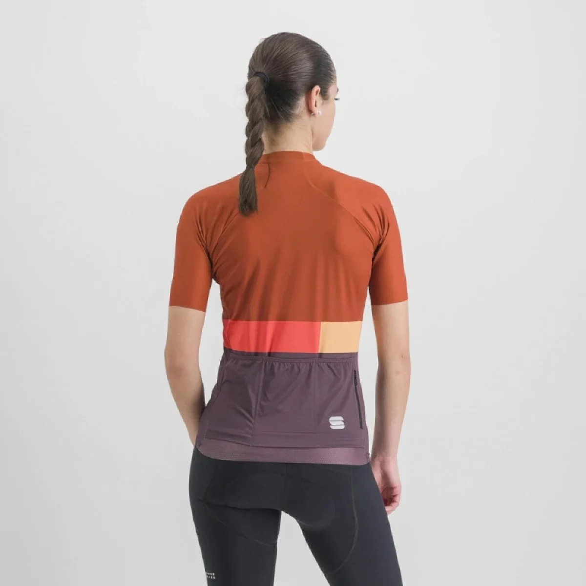 Dámsky cyklistický dres s krátkym rukávom SPORTFUL Snap w jrs, huckleberry cayenna red · záber 4