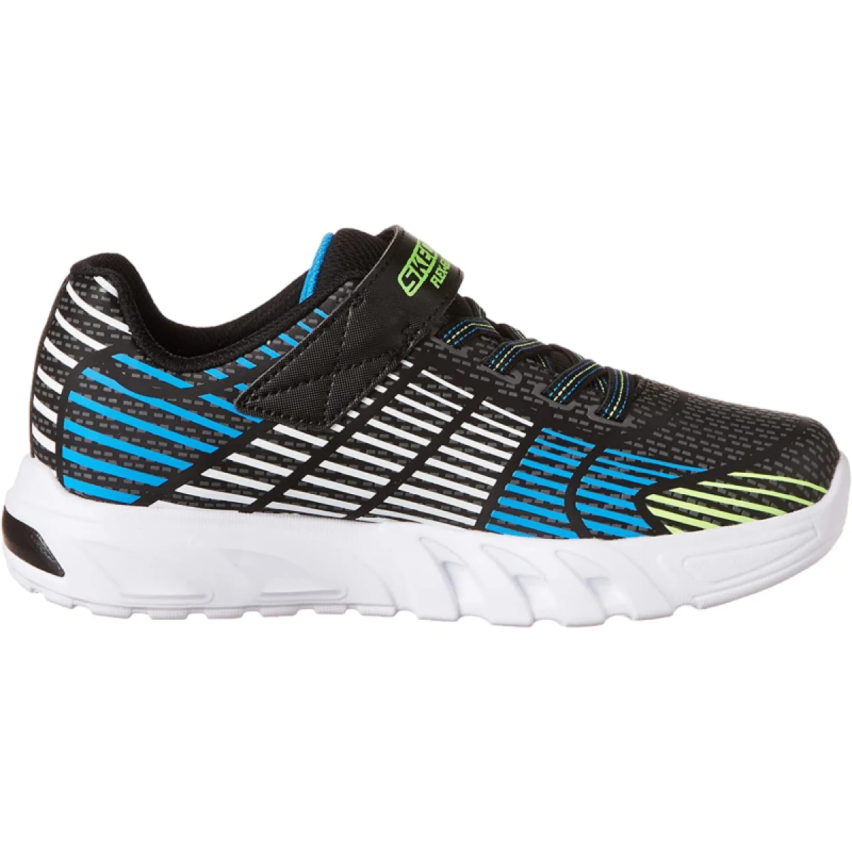 Chlapčenská rekreačná obuv SKECHERS S Lights Flex Glow Elite K black lime · záber 4