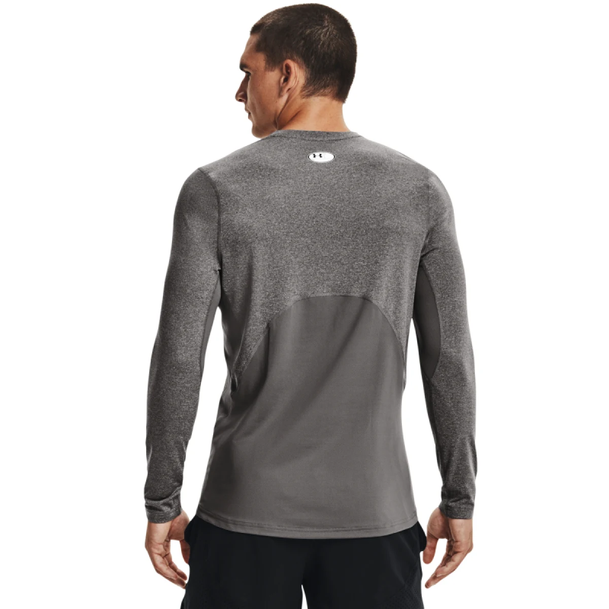 Pánske kompresné tričko s dlhým rukávom UNDER ARMOUR UA CG Armour Fitted Crew-GRY · záber 2