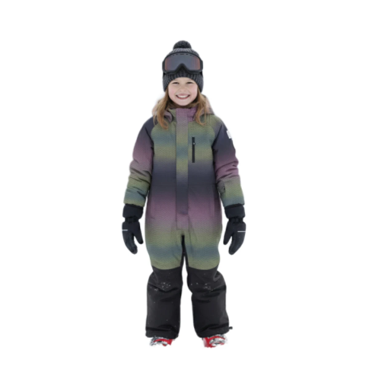 Dievčenský zimný overal - Veľkosť: 4213 | Farba: Kids Coverall - Aop-4213-Bonbon · záber 1