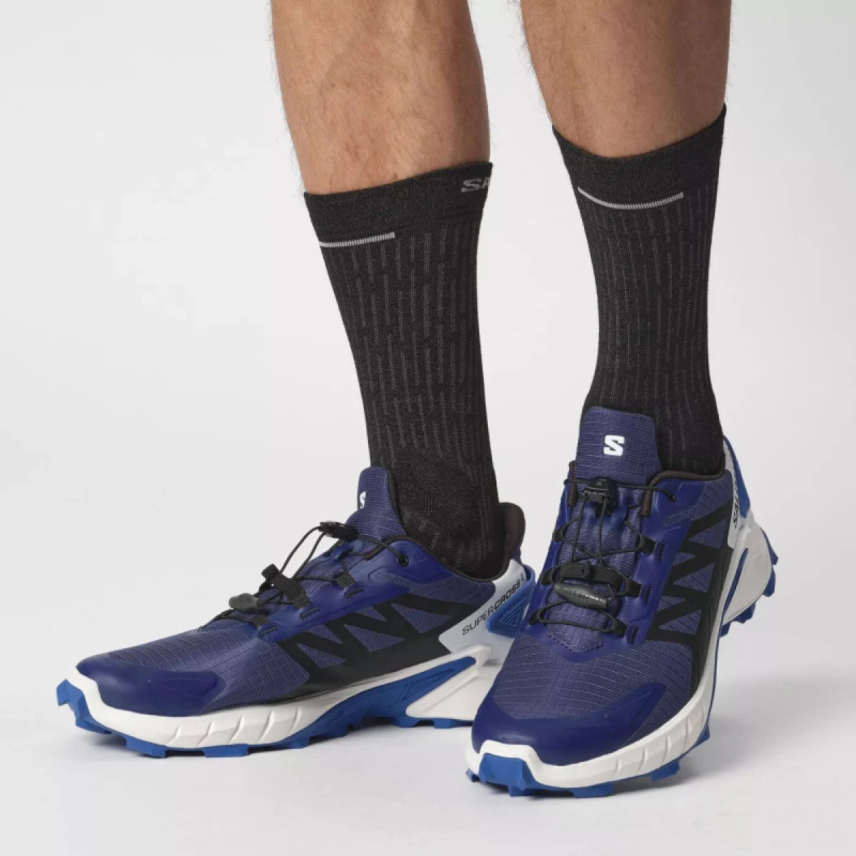 Pánska bežecká trailová obuv SALOMON Supercross 4 M blue print black lapis blue · záber 5