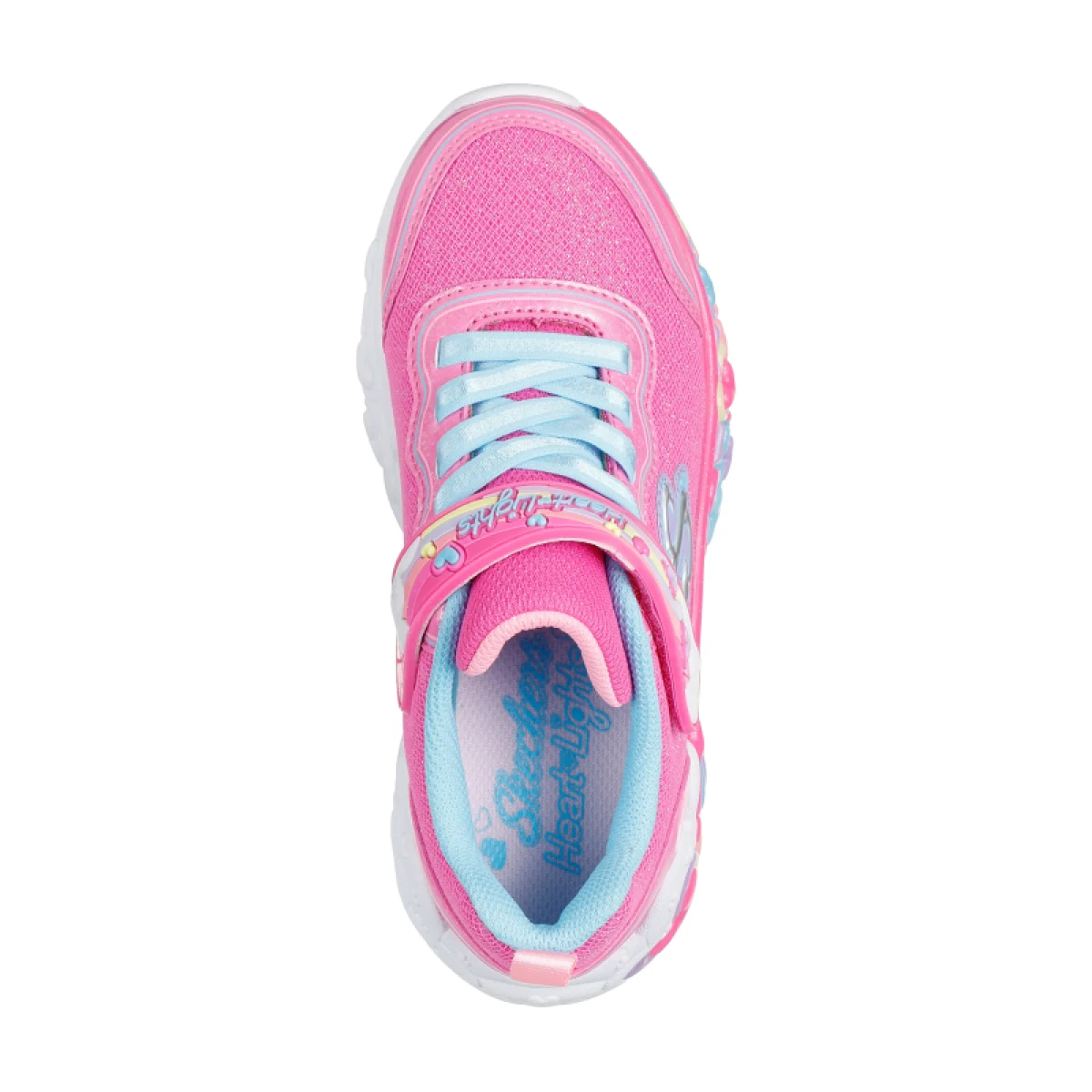 Dievčenská rekreačná obuv SKECHERS S Lights Eternal Heart Lights K hot pink multi trim · záber 4