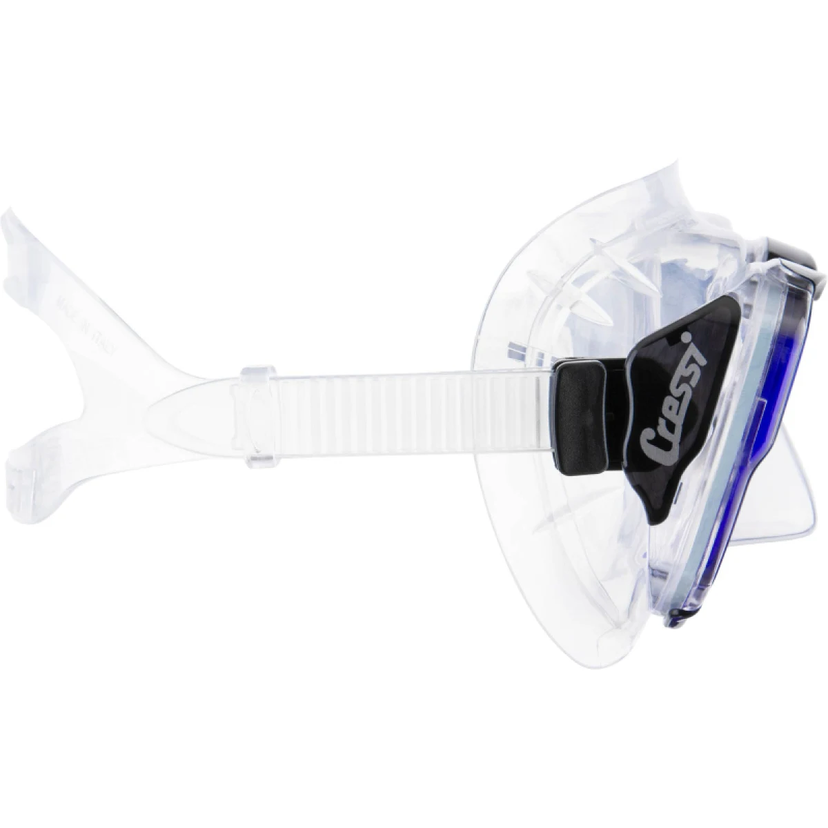 Potápačská maska CRESSI BIG EYES MASK SIL CLEAR FRAME BLUE INK · záber 3