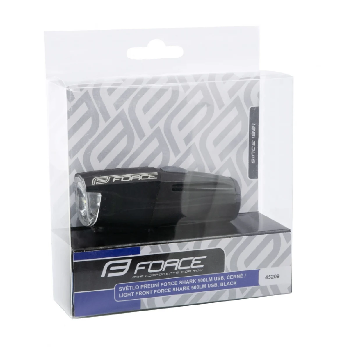 Svetlo na bicykel FORCE SHARK 500LM USB · záber 3