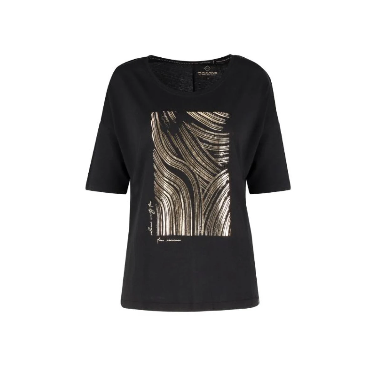 Dámske tričko s krátkym rukávom VOLCANO FEST-700-BLACK · záber 4