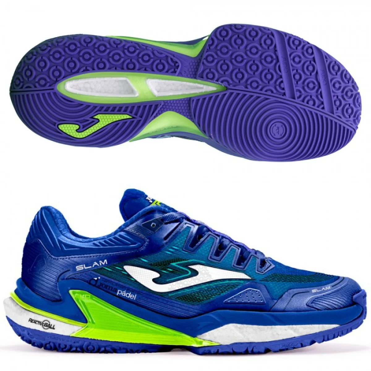 Pánska halová obuv JOMA Slam 2404 M royal blue green · záber 2