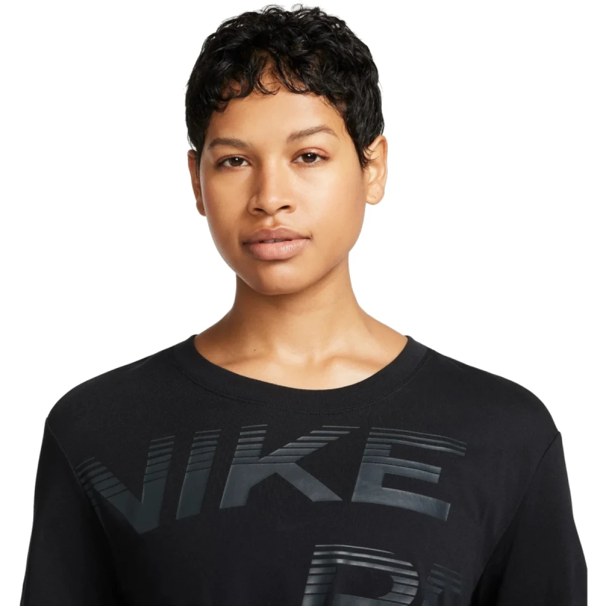 Dámske tréningové tričko s krátkym rukávom NIKE PRO W GRX SS-FQ4985-010-BLACK WHITE · záber 3