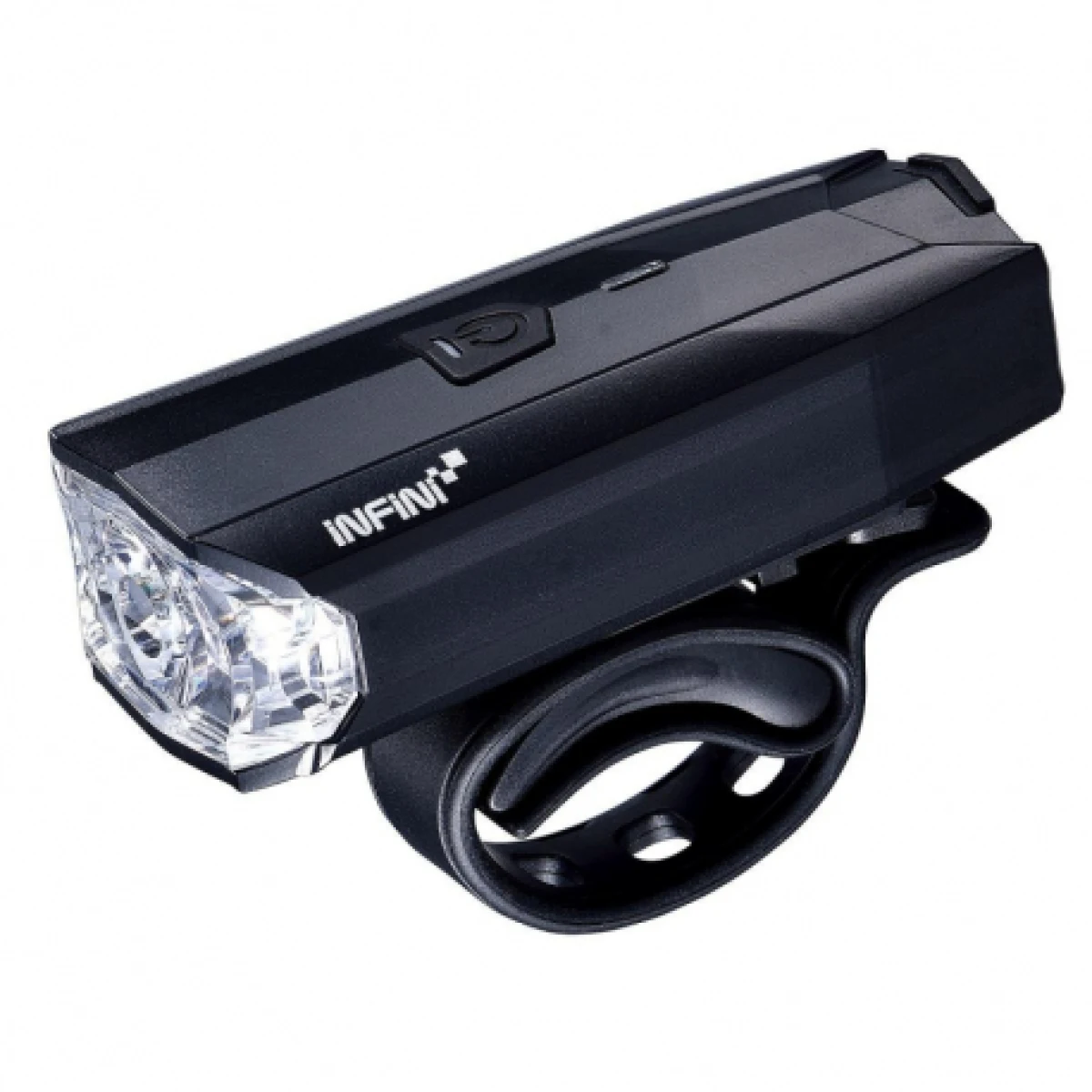 Svetlo na bicykel INFINI LAVA 500 Lite predné 6f čierne USB · záber 1
