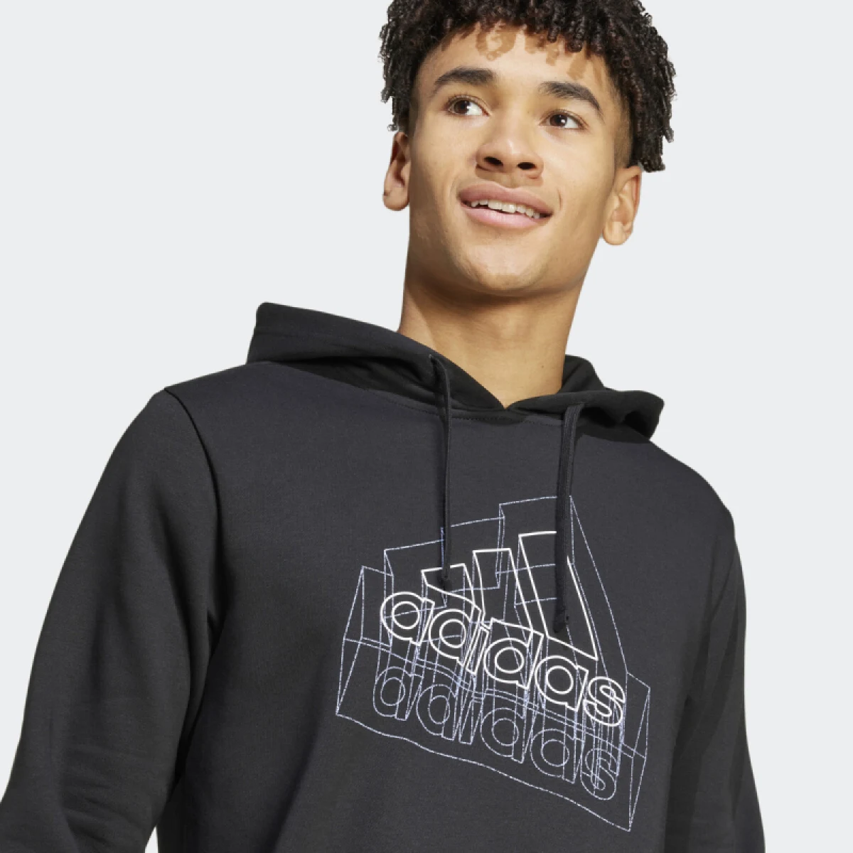 Pánska mikina s kapucňou ADIDAS M TECH BOS H-IW2636-Black · záber 4
