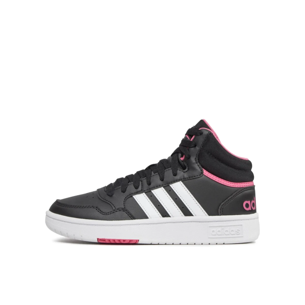 Dámska rekreačná obuv ADIDAS Hoops 3.0 Mid core black cloud white pink fusion · záber 3