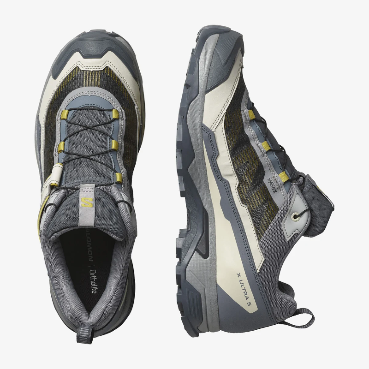 Pánska nízka turistická obuv SALOMON X Ultra 5 M monument turbulence spicy mustard · záber 4