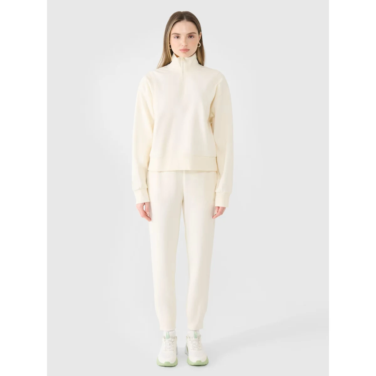 Dámska mikina so zipsom 4F SWEATSHIRT F1545-11S-OFF WHITE · záber 4