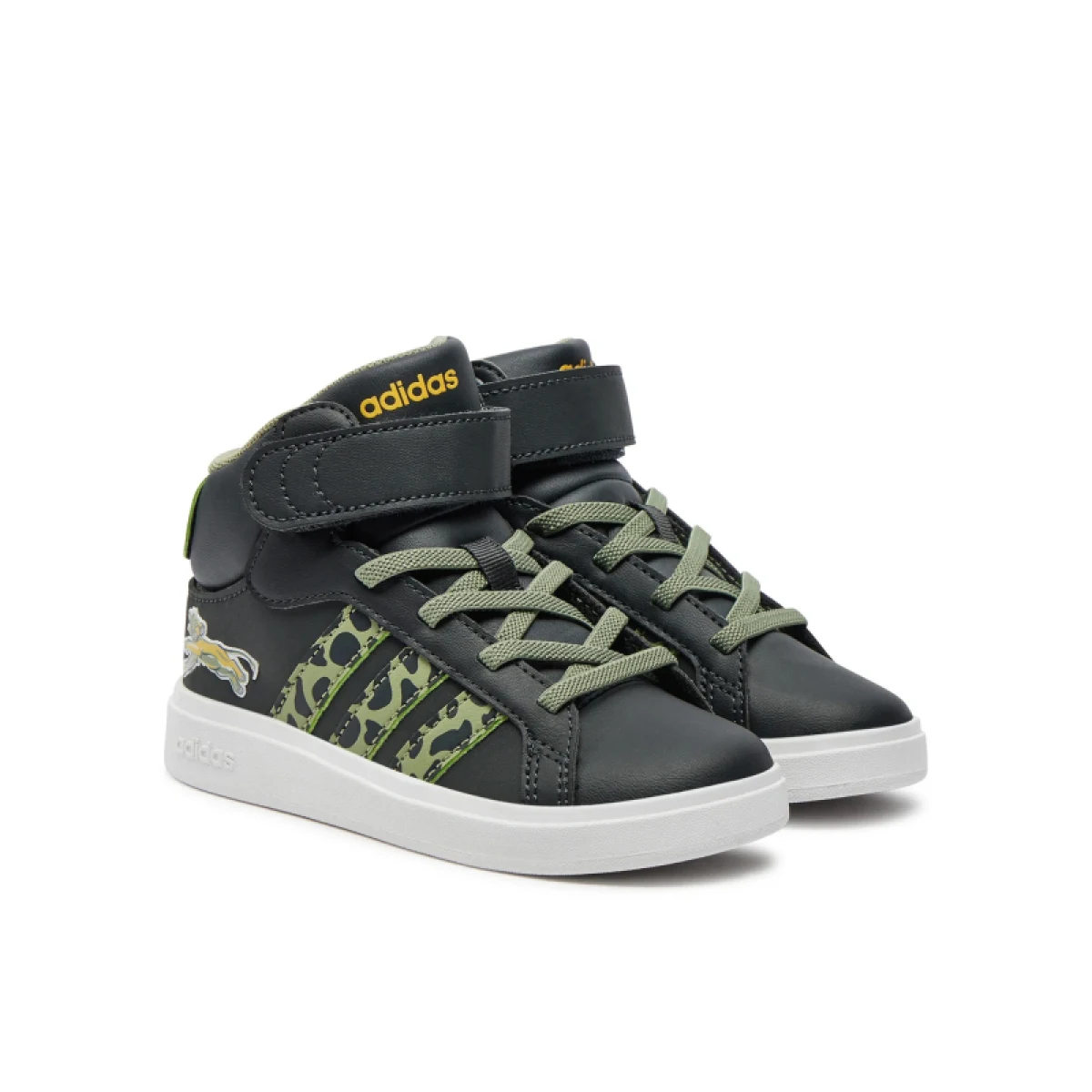 Chlapčenská rekreačná obuv ADIDAS Grand Court Mid Lion King K carbon green · záber 2