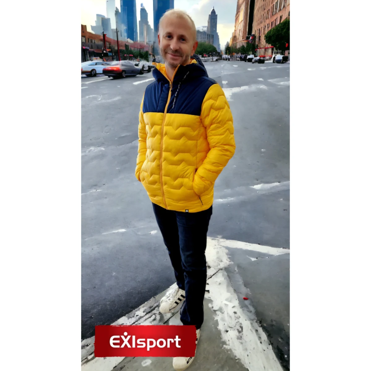 Pánska turistická bunda NORTHFINDER WOODROW-225-yellowblue · záber 2