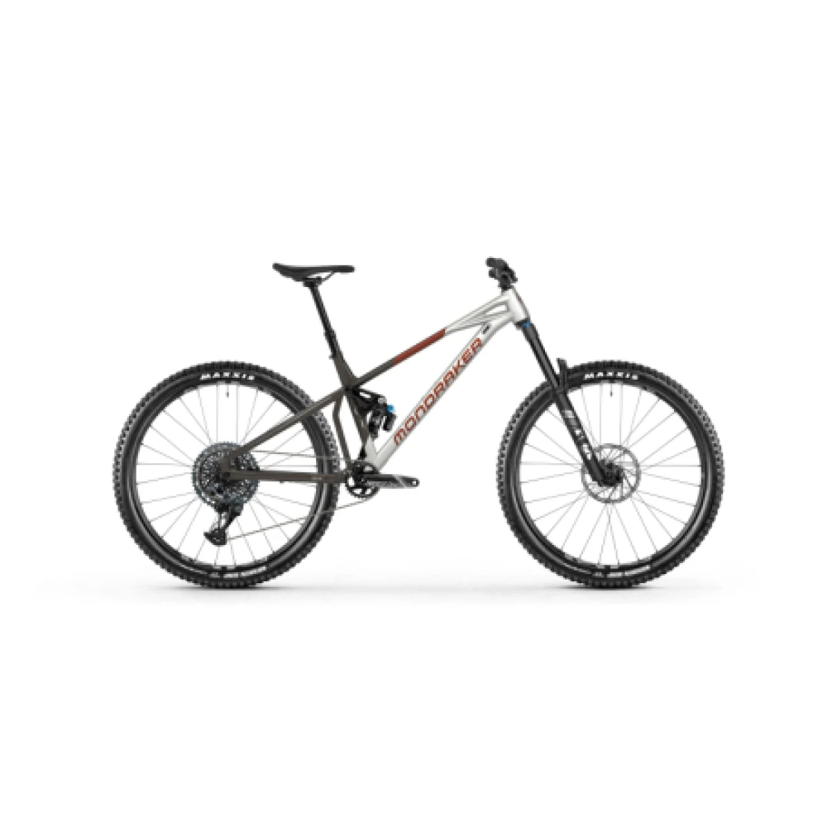 Horský bicykel MONDRAKER Superfoxy, racing silver vortex grey earth red · záber 1