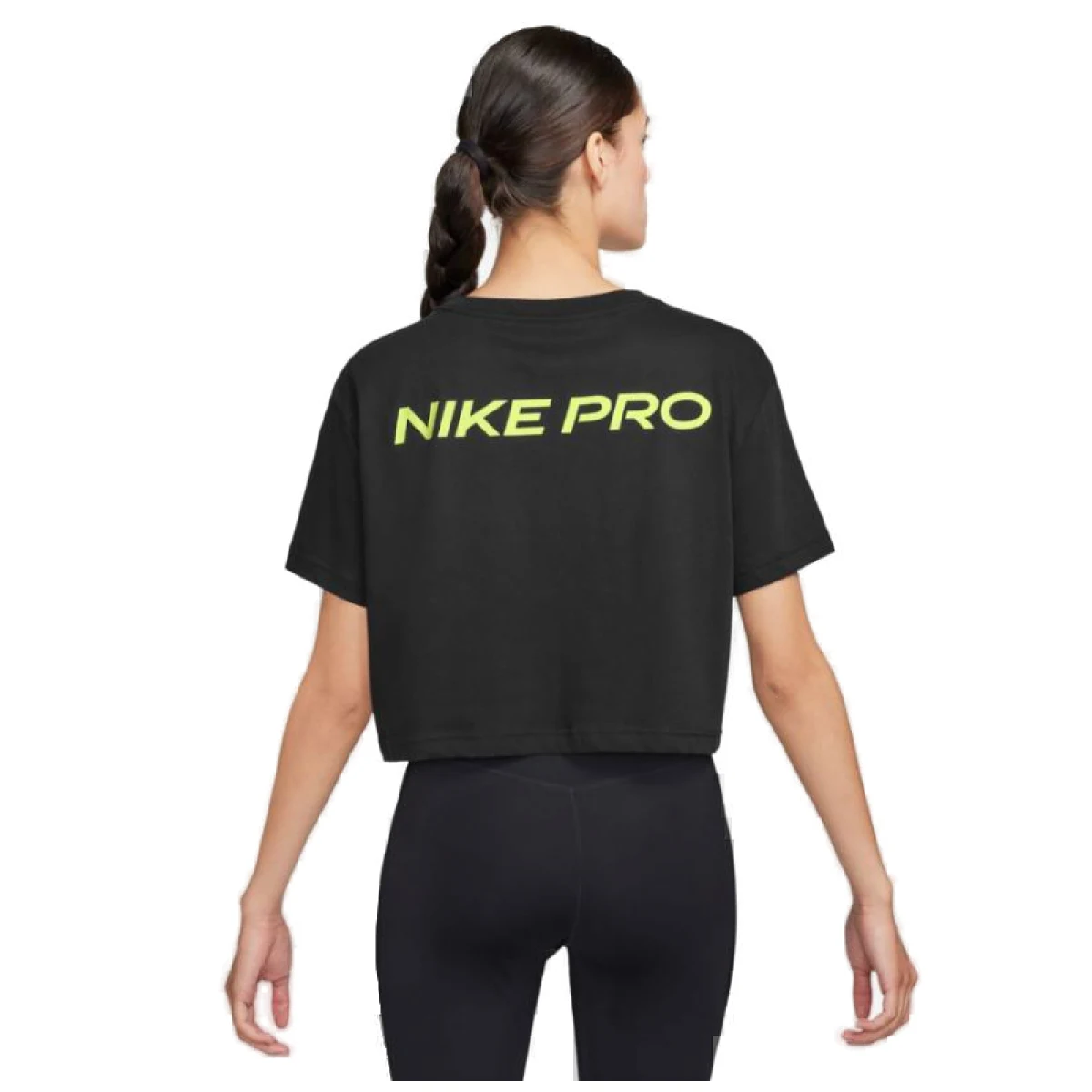 Dámske tréningové tričko s krátkym rukávom NIKE PRO W NK DF SS CRP TEE-010 BLACK · záber 2