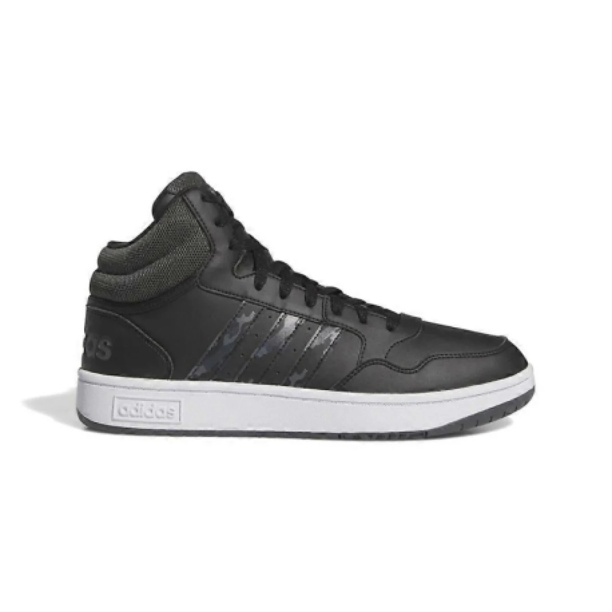 Pánske členkové zimné topánky ADIDAS Hoops 3.0 Mid WTR core black grey six cloud white · záber 1