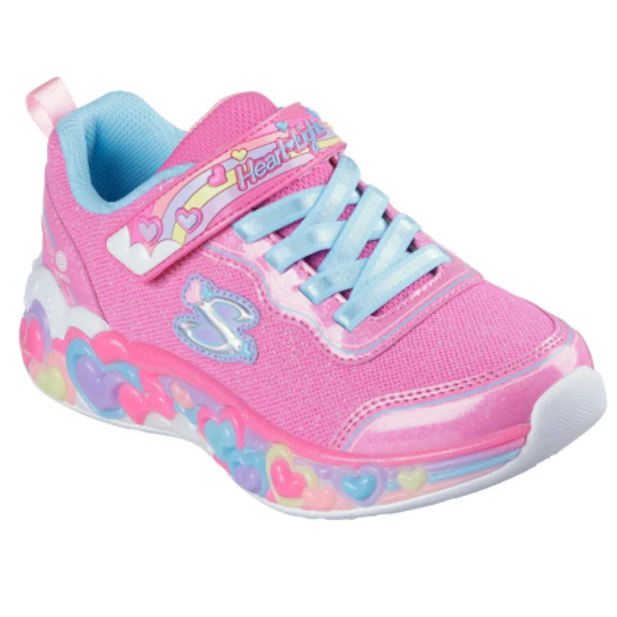 Dievčenská rekreačná obuv SKECHERS S Lights Eternal Heart Lights K hot pink multi trim · záber 1