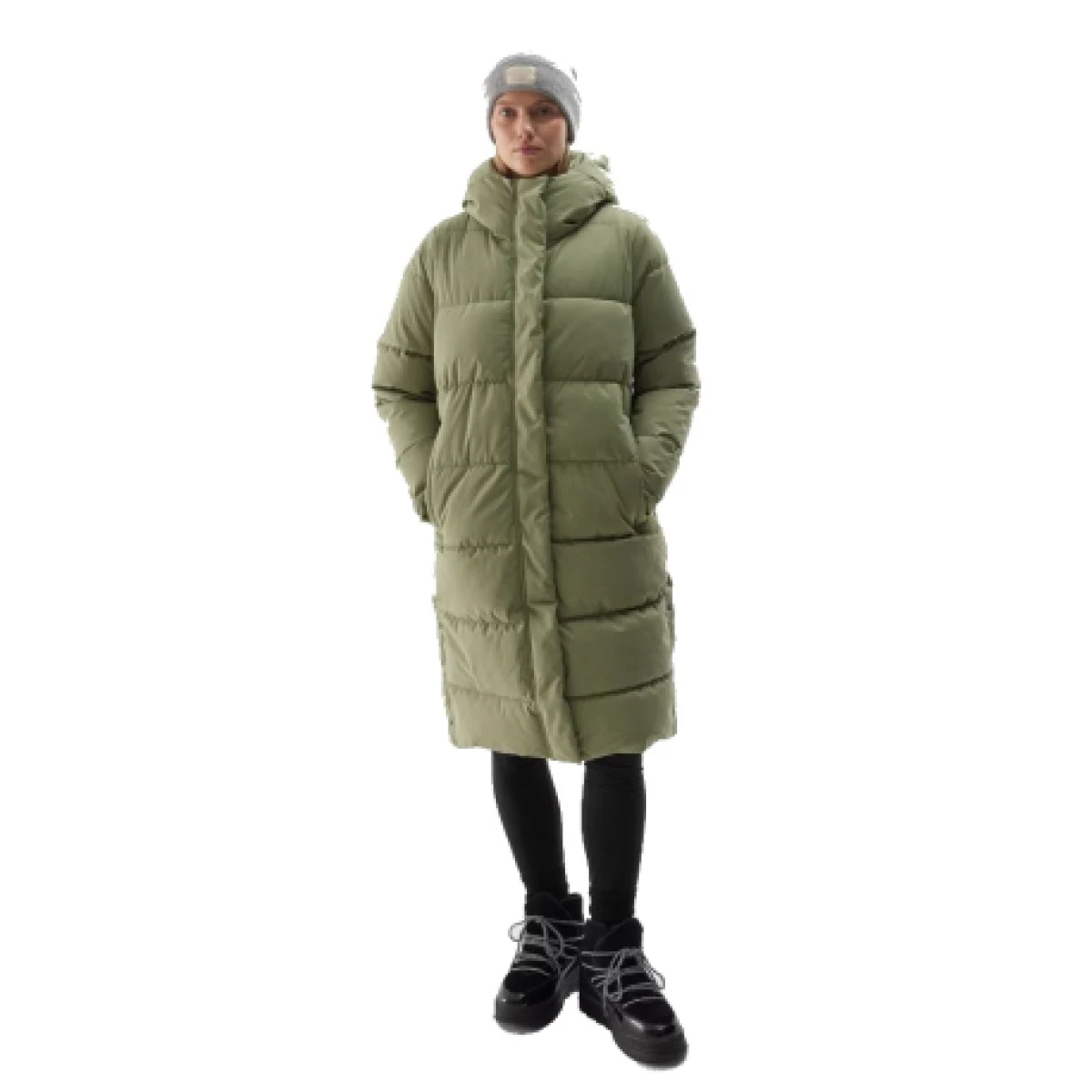 Dámska bunda 4F DOWN JACKET-WAW24TDJAF476-43S-KHAKI · záber 1