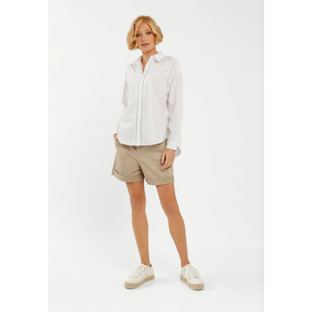 Dámska košeľa s dlhým rukávom VOLCANO LAUREL-100-WHITE · záber 5