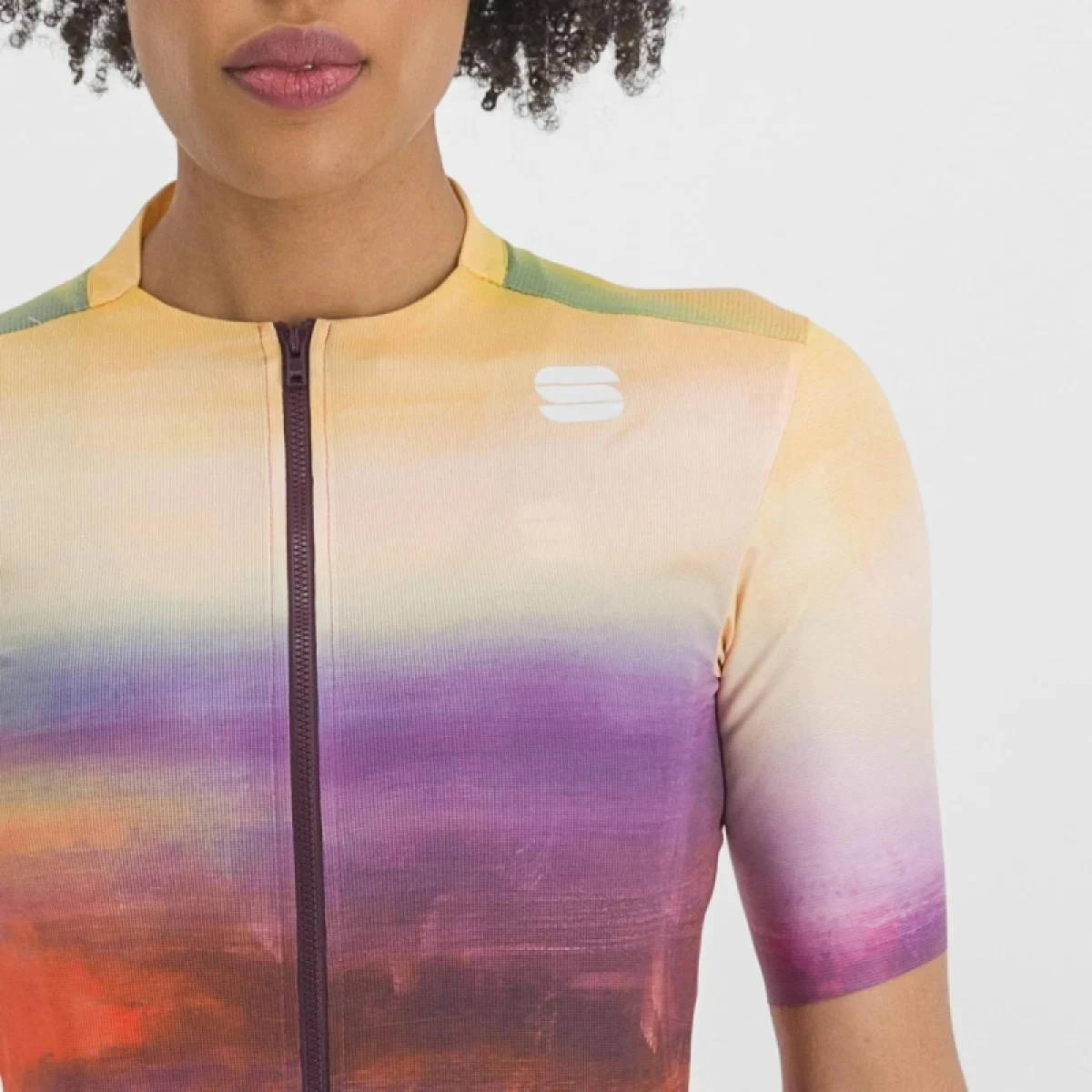 Dámsky cyklistický dres s krátkym rukávom SPORTFUL Flow supergiara w jersey, carmine rose yellow · záber 5