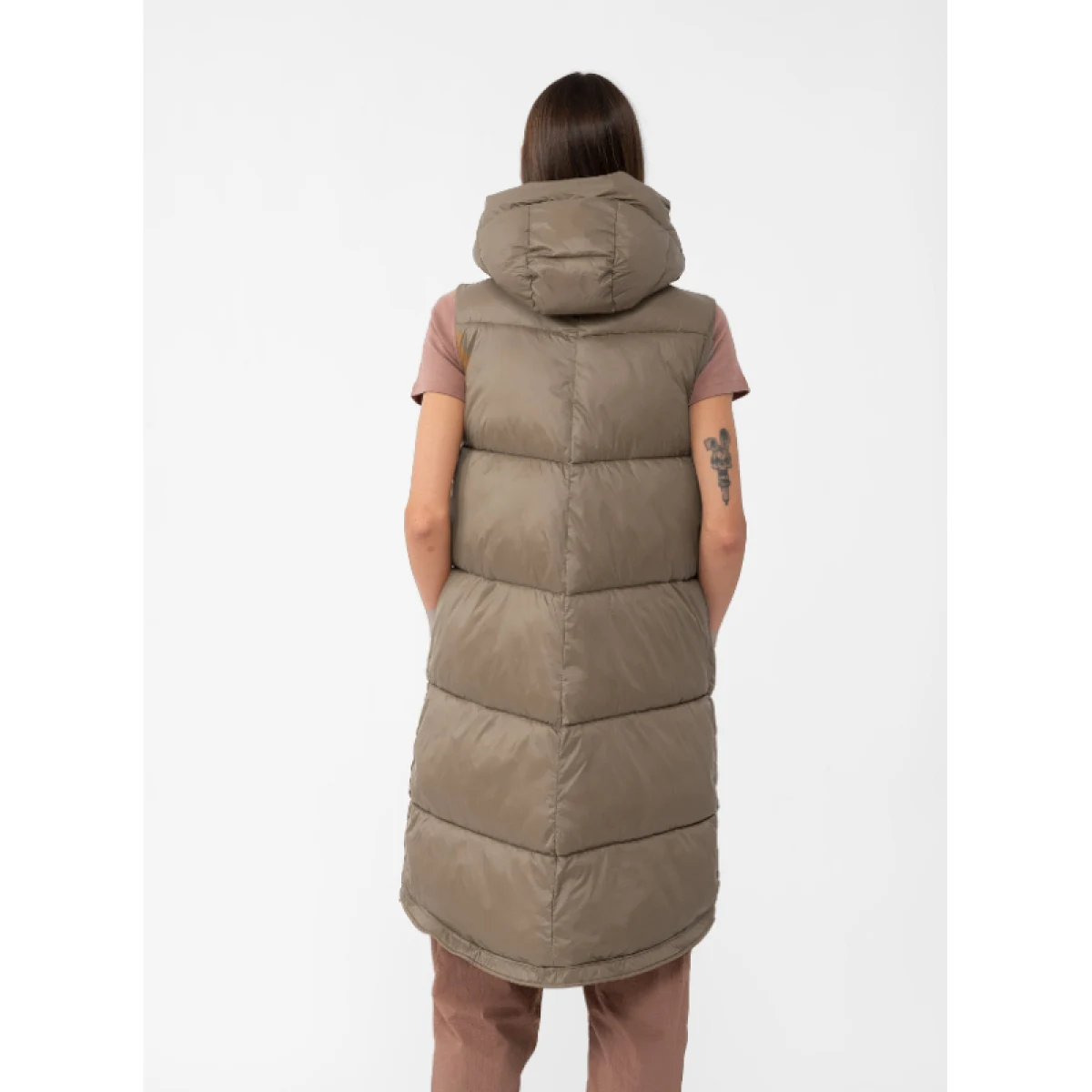 Dámska vesta 4F VEST-AW23TVESF074-82S-LIGHT BROWN · záber 3