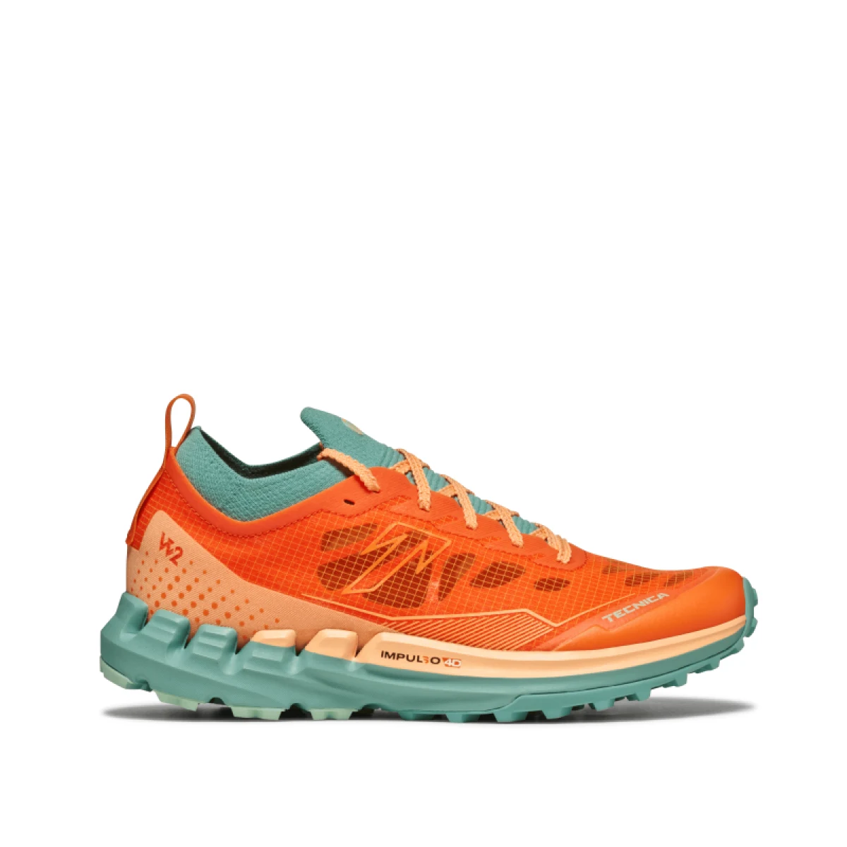 Dámska bežecká trailová obuv TECNICA Pyrox Speed Ws, orange aqua green · záber 2