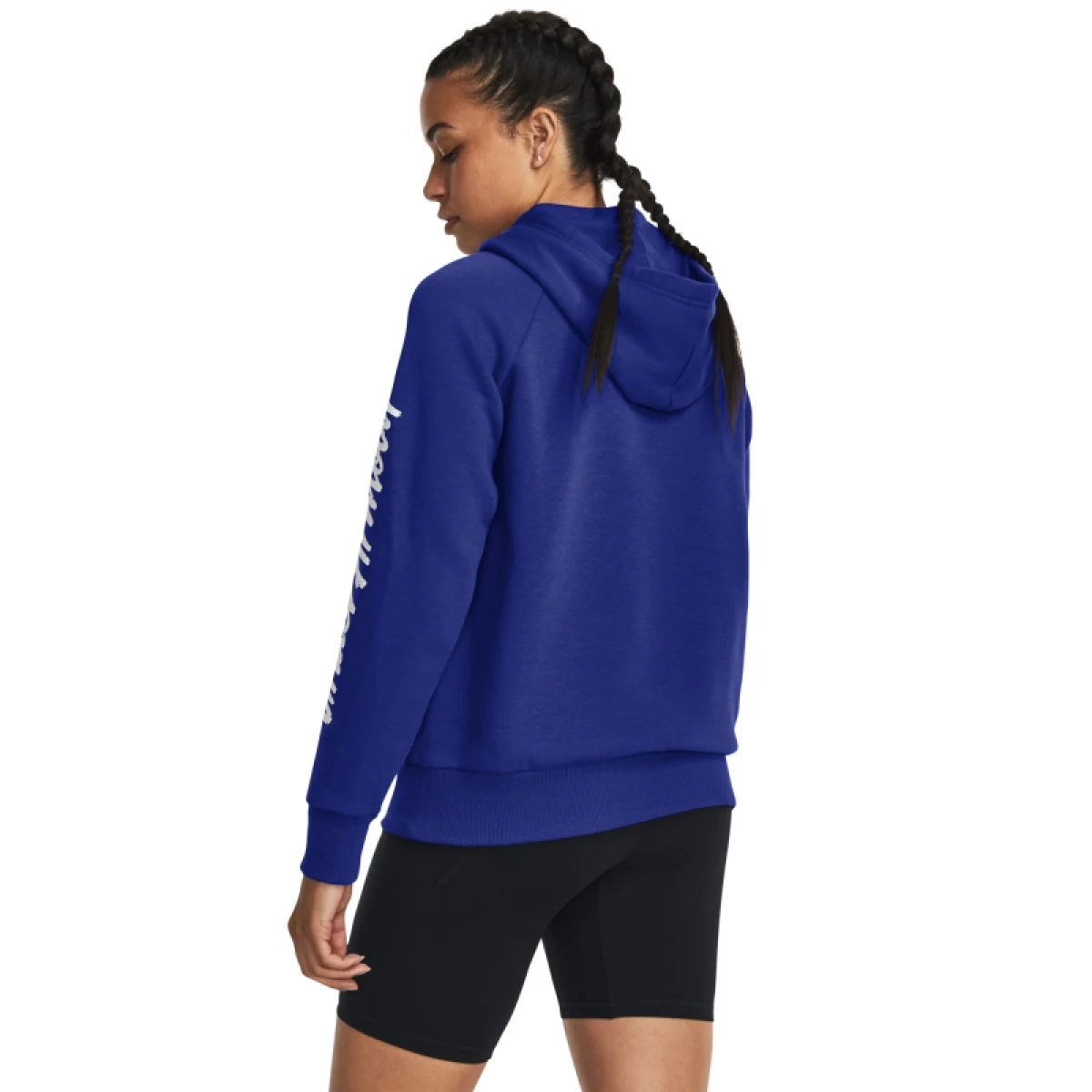Dámska zateplená tréningová mikina s kapucňou UNDER ARMOUR UA Rival Fleece Graphic Hdy-Royal BLU · záber 3