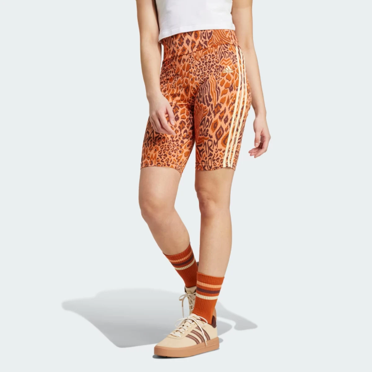Dámske kraťasy ADIDAS FARM BIKE SHORT-IV9737-Orange · záber 2