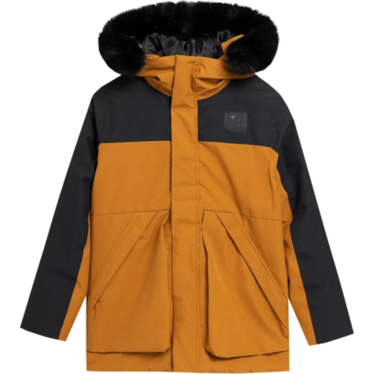 Chlapčenská bunda 4F JUNIOR JACKET-JAW23TJACM109-82S-LIGHT BROWN · záber 1
