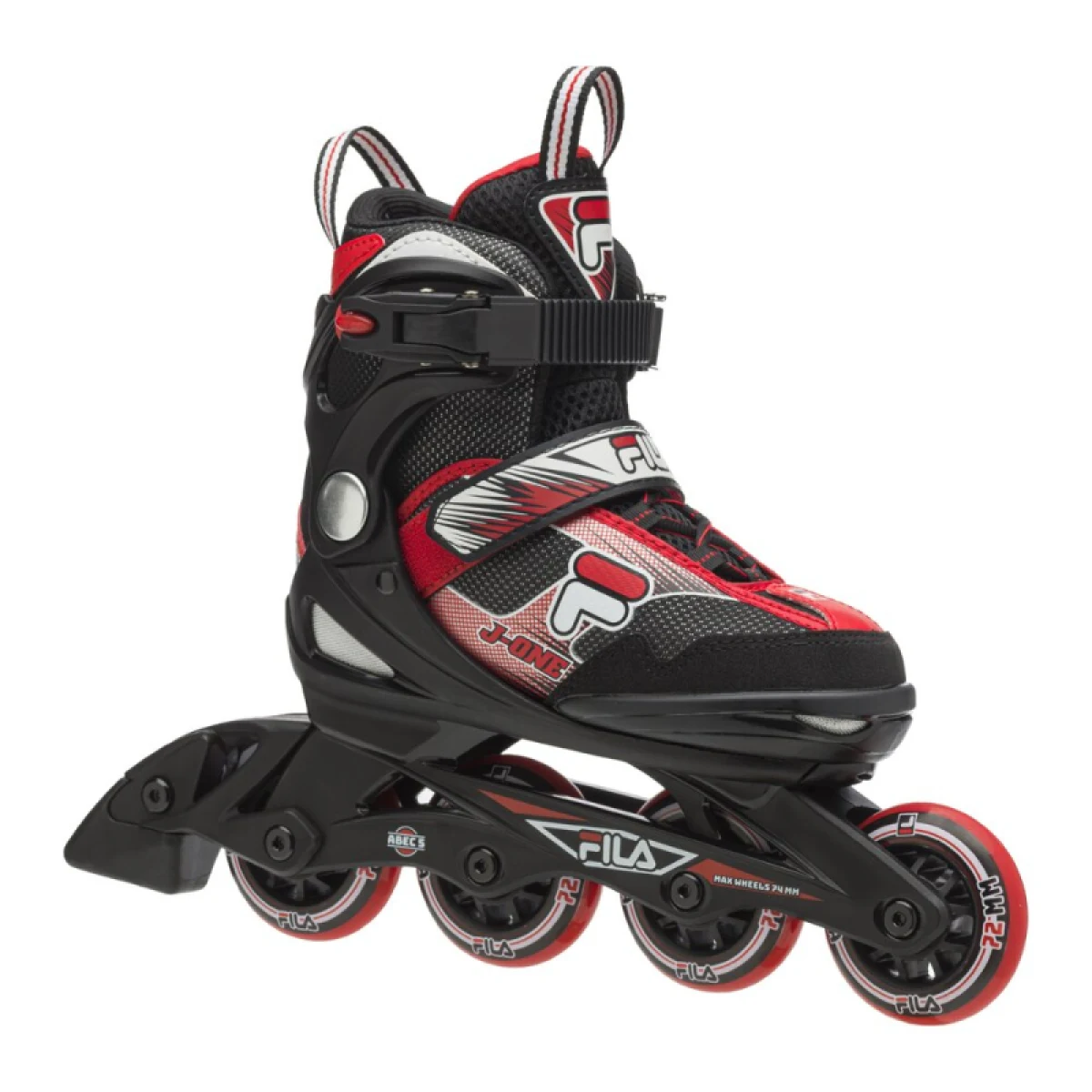 Chlapčenské kolieskové korčule FILA SKATES J-One Jr black red · záber 2